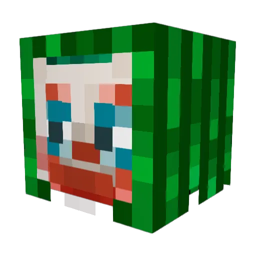 CoringaDread Minecraft avatar head, 3D render