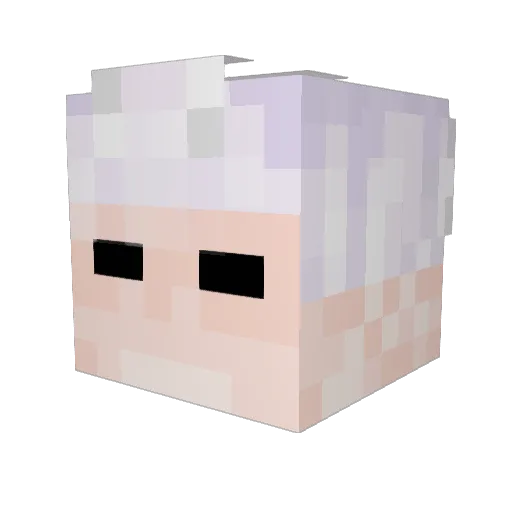 Coringao Minecraft avatar head, 3D render