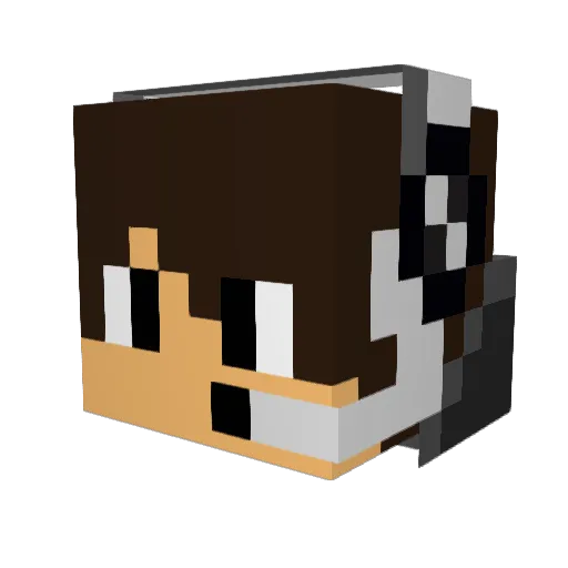 Coringaofs Minecraft avatar head, 3D render