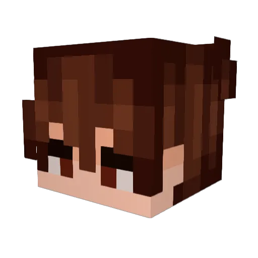 Corised Minecraft avatar head, 3D render