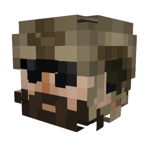 CorkMarten Minecraft avatar head, 3D render