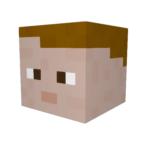CorkScrew92 Minecraft avatar head, 3D render