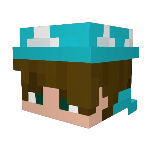 CorkedCloud_YT Minecraft avatar head, 3D render