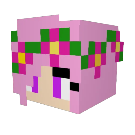Corlanna Minecraft avatar head, 3D render