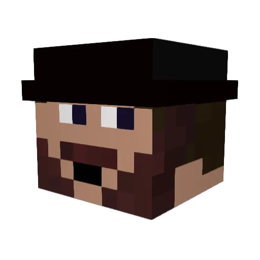 Corlayer Minecraft avatar head, 3D render