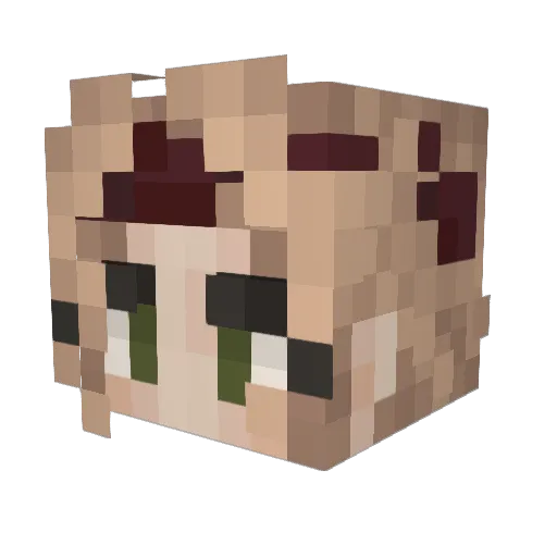 Corlee Minecraft avatar head, 3D render