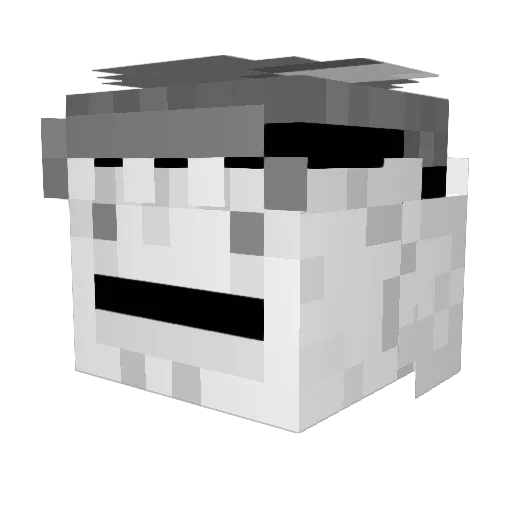 Corleyrecord Minecraft avatar head, 3D render