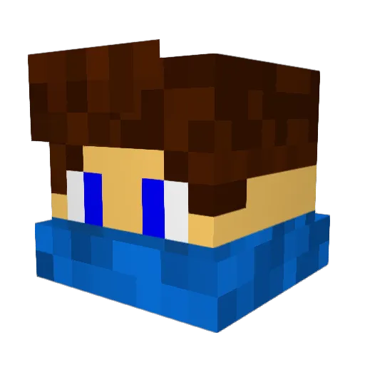 Corlykis Minecraft avatar head, 3D render