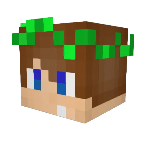 Cormaacc Minecraft avatar head, 3D render