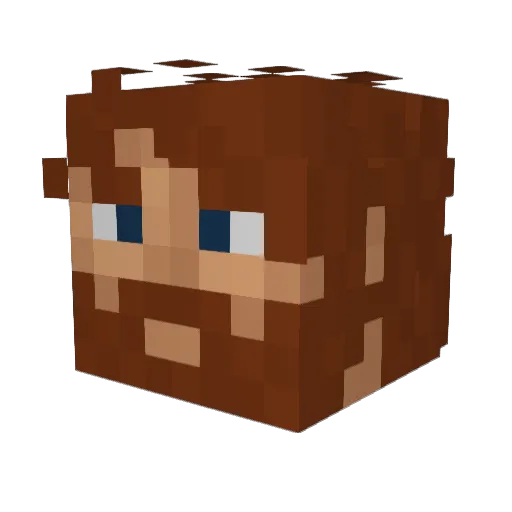 Cormano007 Minecraft avatar head, 3D render