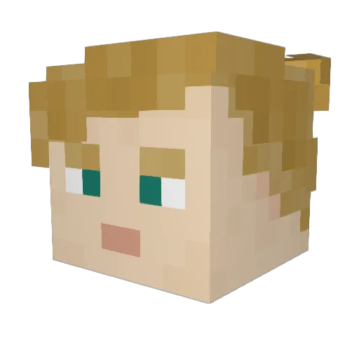 Cormsgamer Minecraft avatar head, 3D render