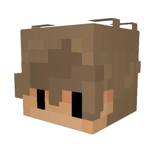 Corn Minecraft avatar head, 3D render