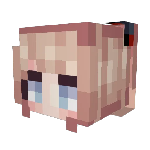 CornBreadBaby Minecraft avatar head, 3D render