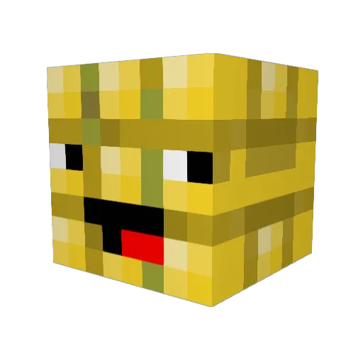 CornOnThe Minecraft avatar head, 3D render