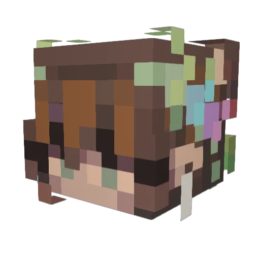 CornPops Minecraft avatar head, 3D render