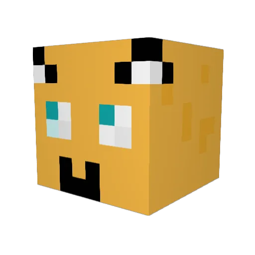 CornPus Minecraft avatar head, 3D render