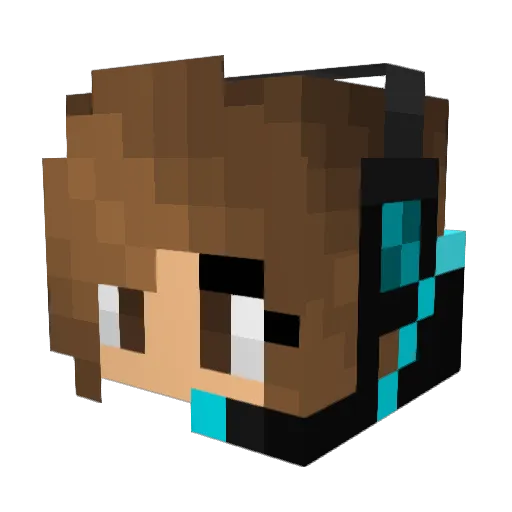 CornTable Minecraft avatar head, 3D render