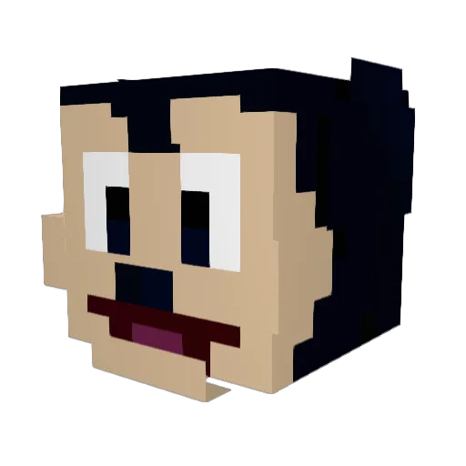 Corn_is_Da_Bomb Minecraft avatar head, 3D render