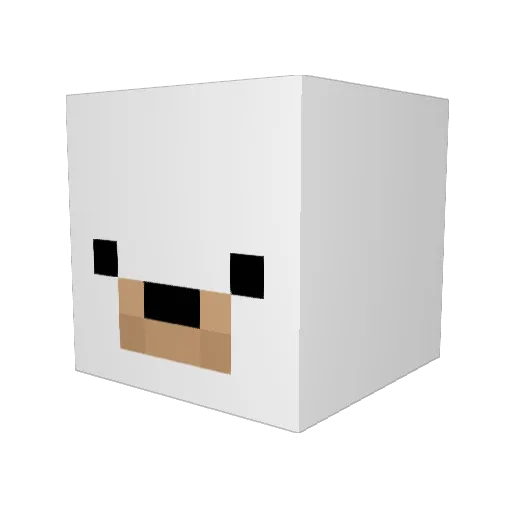 CorncobCreeper_ Minecraft avatar head, 3D render