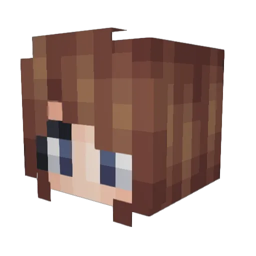 Corncool Minecraft avatar head, 3D render