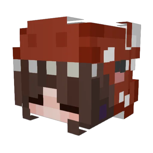 CorndogKing Minecraft avatar head, 3D render