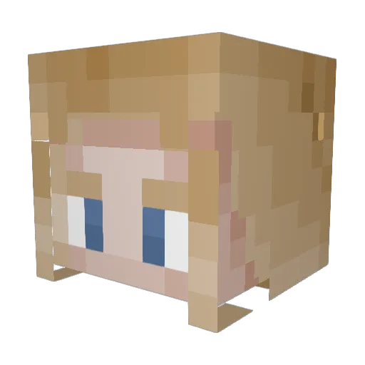 CorneliusNyborg Minecraft avatar head, 3D render