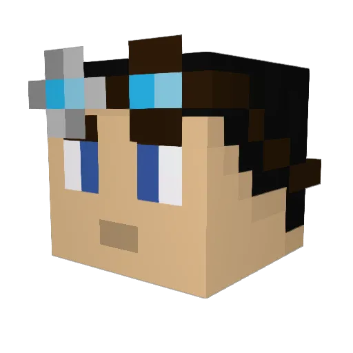 Cornellius Minecraft avatar head, 3D render