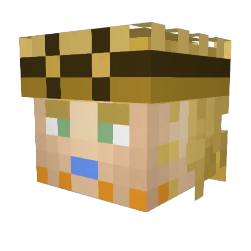 Cornerspace Minecraft avatar head, 3D render