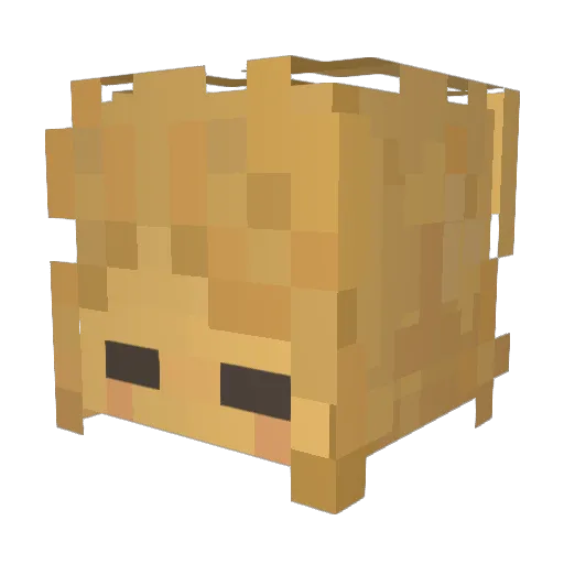 Corneyz Minecraft avatar head, 3D render