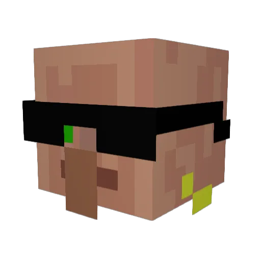 CorniCernals Minecraft avatar head, 3D render