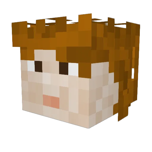 Corni_20 Minecraft avatar head, 3D render