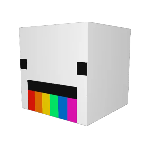 Corniun Minecraft avatar head, 3D render