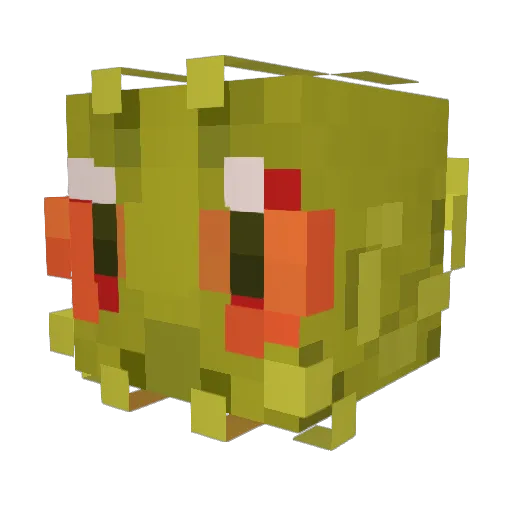 CornnnFlaek Minecraft avatar head, 3D render