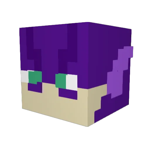 Cornno Minecraft avatar head, 3D render