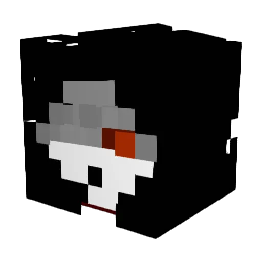 Cornpasta Minecraft avatar head, 3D render