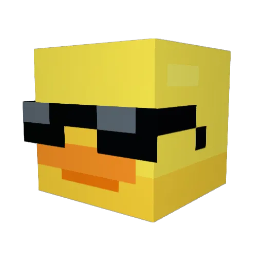 Cornyyeah Minecraft avatar head, 3D render
