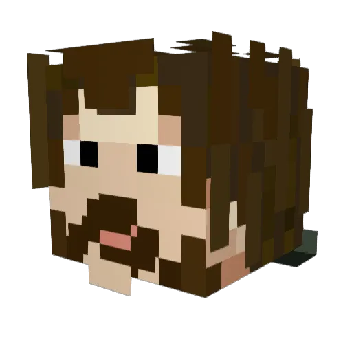 Coro_04 Minecraft avatar head, 3D render