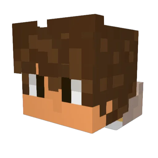 CoronaBieries Minecraft avatar head, 3D render