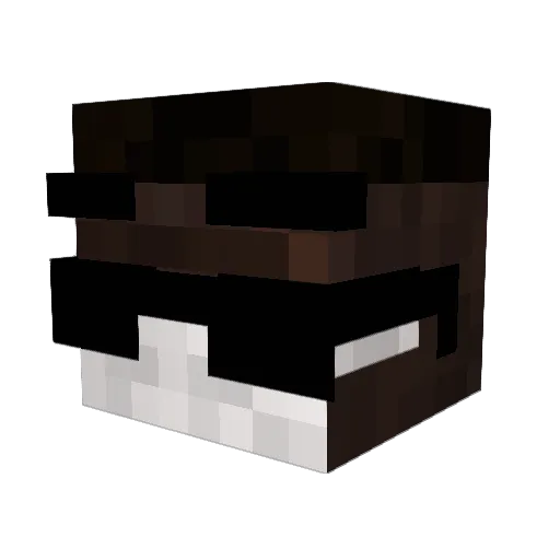 CoronaBlack Minecraft avatar head, 3D render