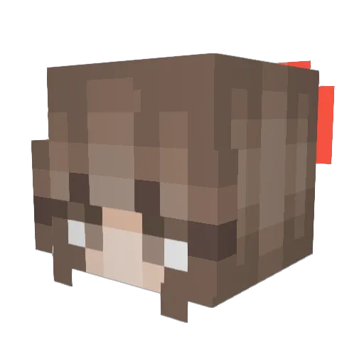 CoronaCannon Minecraft avatar head, 3D render