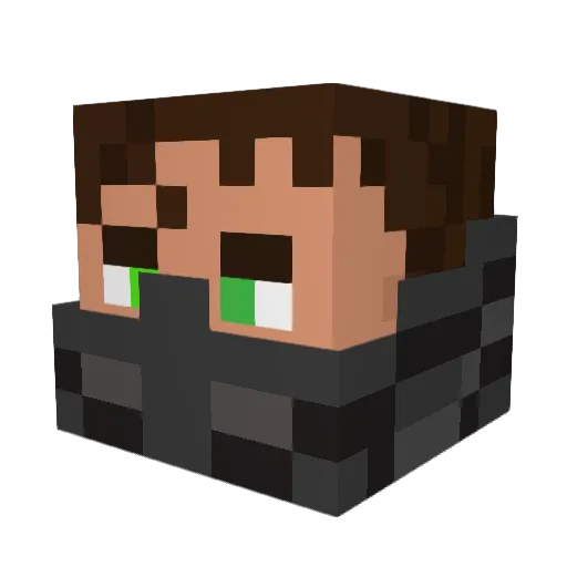 CoronaVirus_ Minecraft avatar head, 3D render