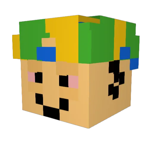 Coronanem Minecraft avatar head, 3D render