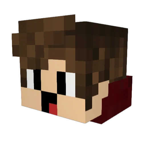 Coronathan Minecraft avatar head, 3D render