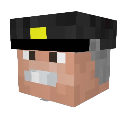CoronelMoyano Minecraft avatar head, 3D render