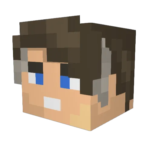 CoronelSanders17 Minecraft avatar head, 3D render