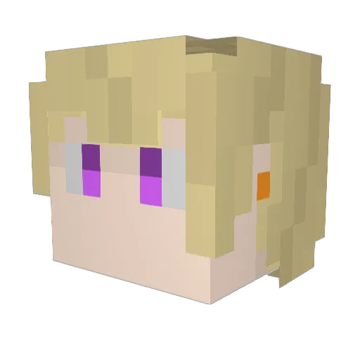 Coroneneee Minecraft avatar head, 3D render
