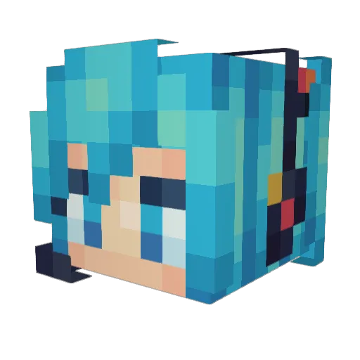 Corora_Tigersoul Minecraft avatar head, 3D render