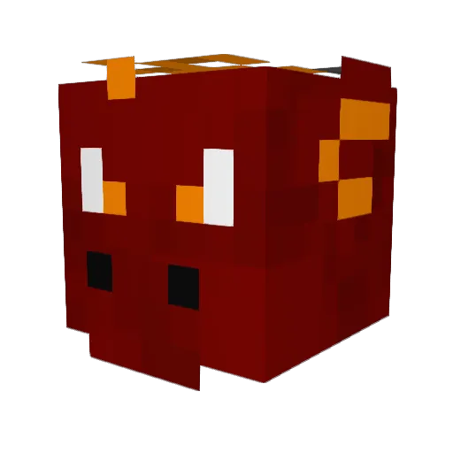 Corosar Minecraft avatar head, 3D render