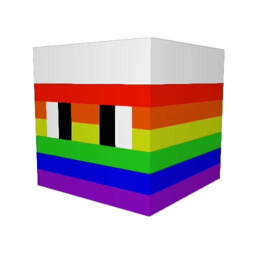 Corover12 Minecraft avatar head, 3D render