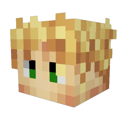 Corpixel Minecraft avatar head, 3D render